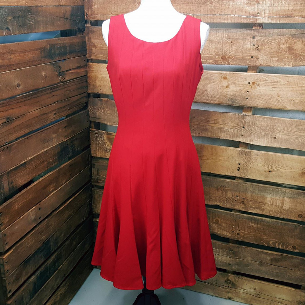 Calvin Klein Red Party Cocktail Fancy Dress Size 8